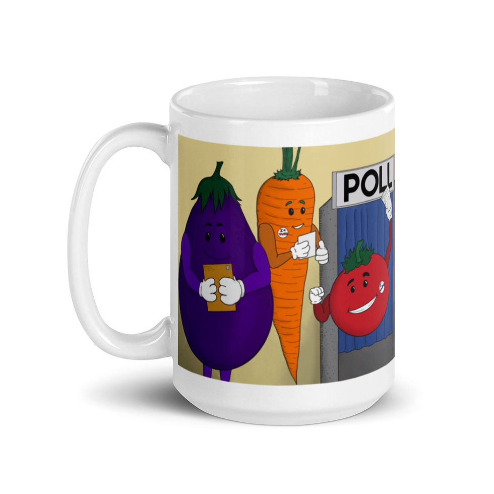 Thumbnail: Voting Veggies / Glossy Ceramic Mug
