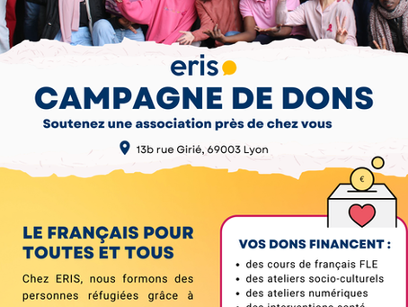 Lancement de la campagne de soutien d’ERIS : Objectif 15 000 €