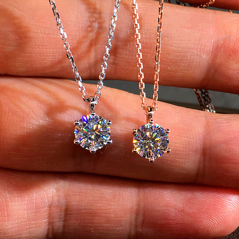 The Classic Six-Prong Solitaire Necklace