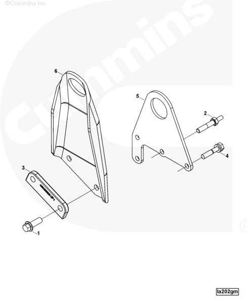 Thumbnail: REAR MOTOR LIFTING SUPPORT - M11/QSM11
