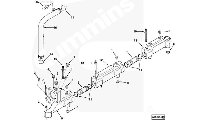Miniatura: ANEL VEDAÇÃO CABEÇOTE (CUMMINS NTA 855)