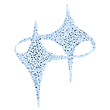 Logo de l'éveilleuse, deux étoiles qui se tiennent la main