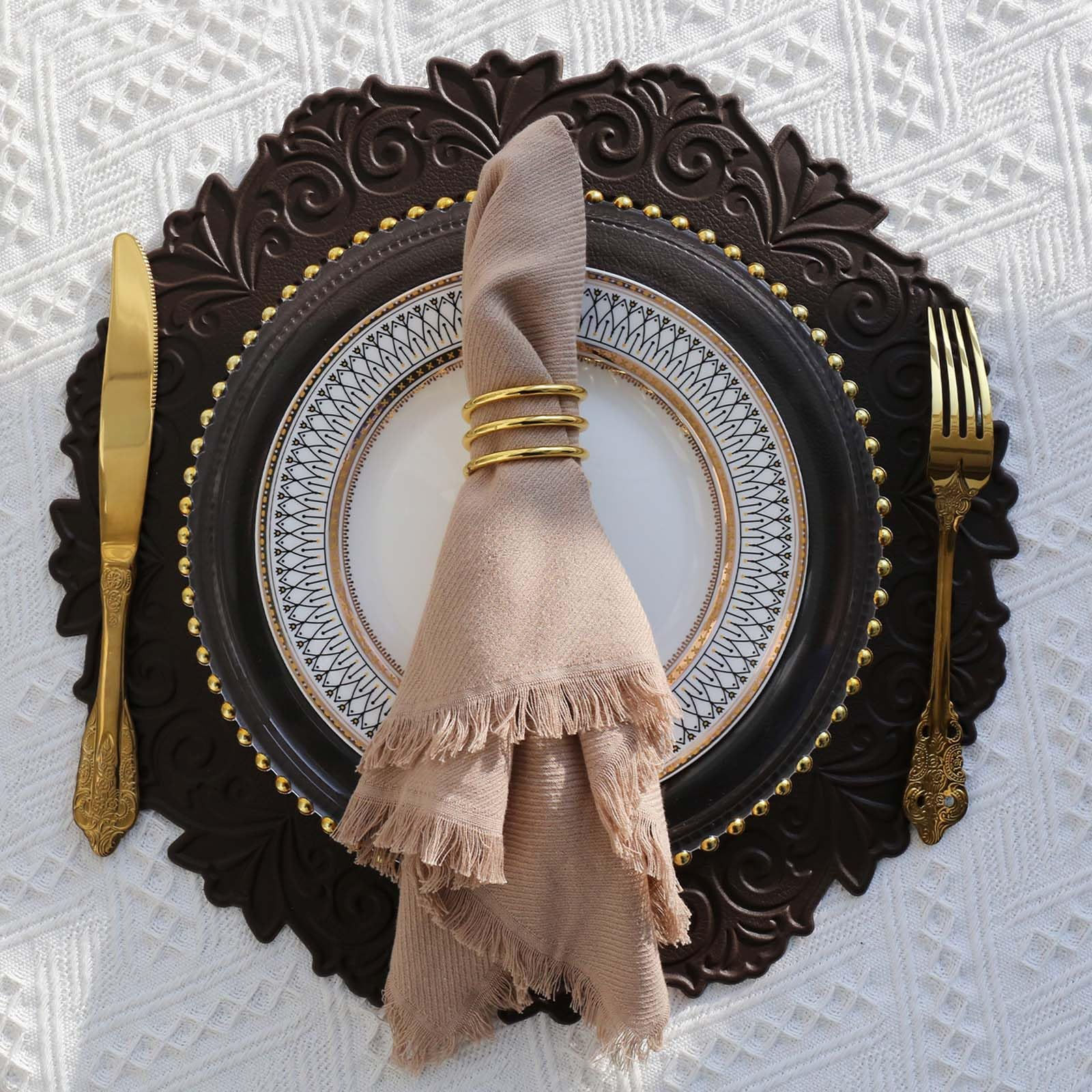 Durable Heat-Resistant Placemats - Faux Leather, Set of 4