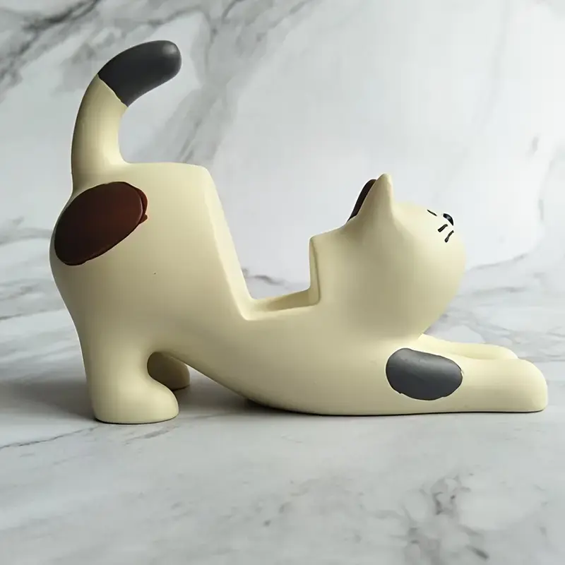 Thumbnail: Resin Cat Phone Holder for Home and Office Decor