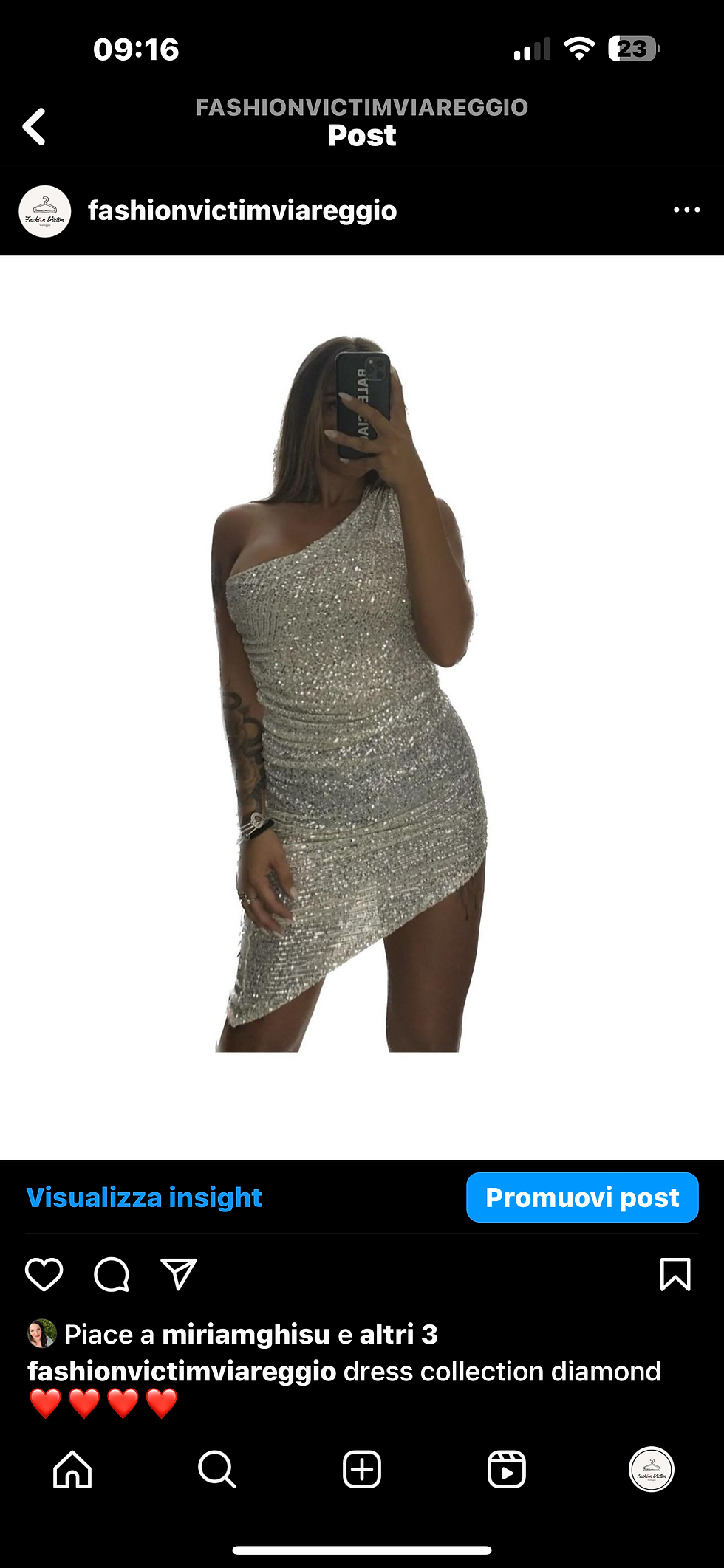 Miniatura: dress paiette monospalla