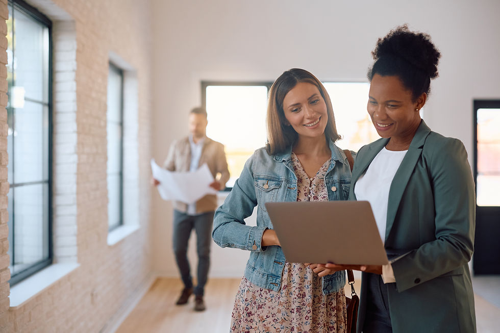 woman with real estate agent