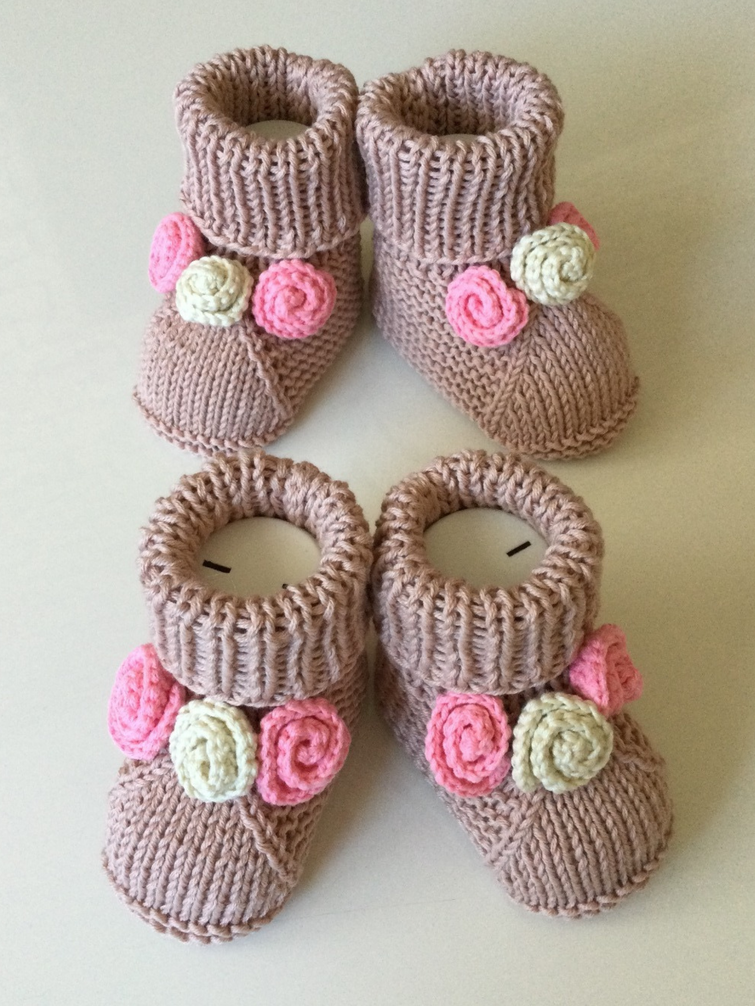 Organic Handmade Stylish Baby Girl Flower Booties