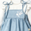 Thumbnail: A Pack of Four Sizes Girls' 9-24 Months Denim Suspender Flower Top and Pants Set