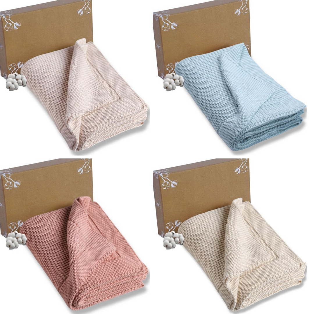 GOTS Certified 100% Organic Cotton Baby Blanket – Breathable, Wrinkle-Free