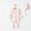 Thumbnail: A Pack of Three Sizes Baby Girl Lace-Trimmed Romper with Matching Bonnet | 3–6–9