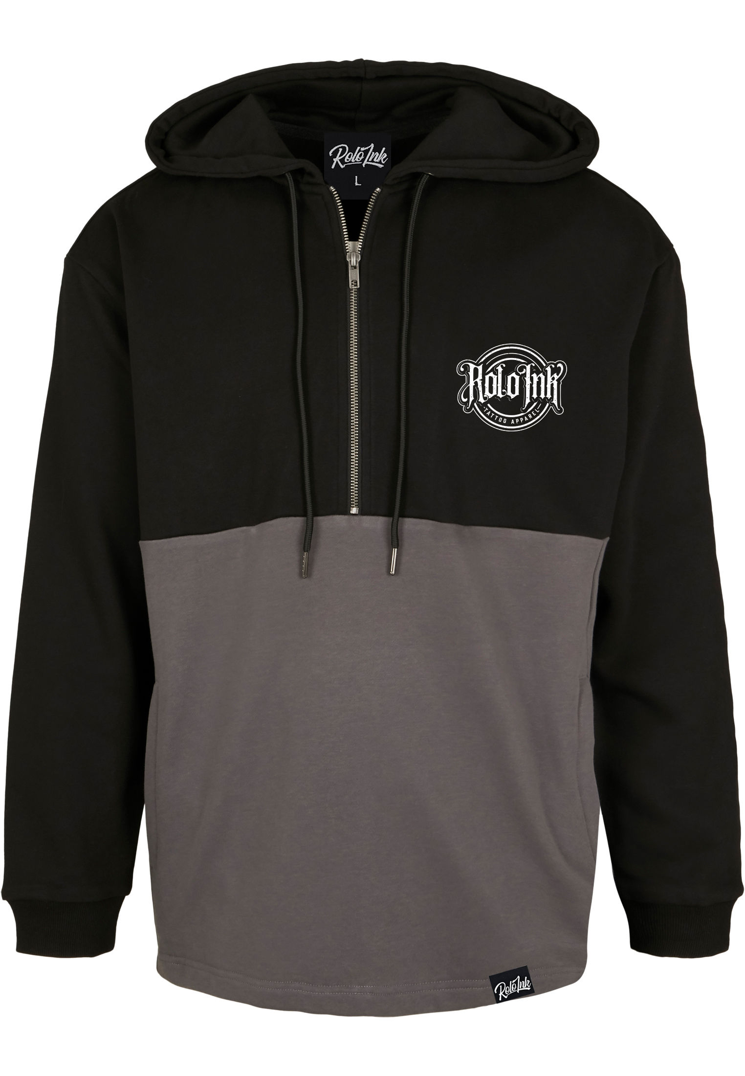 Relaxed Half Zip Hoodie Grunge