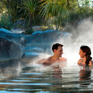 Natural hot springs experience during a relaxing New Zealand escape