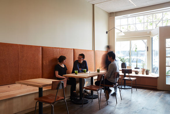 Stonemill Matcha destination cafe melding two cultures, celebrating function and beauty.