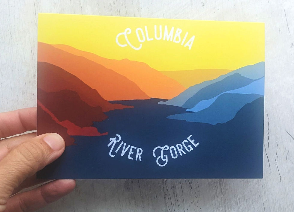 Thumbnail: Illustration of the Columbia River Gorge