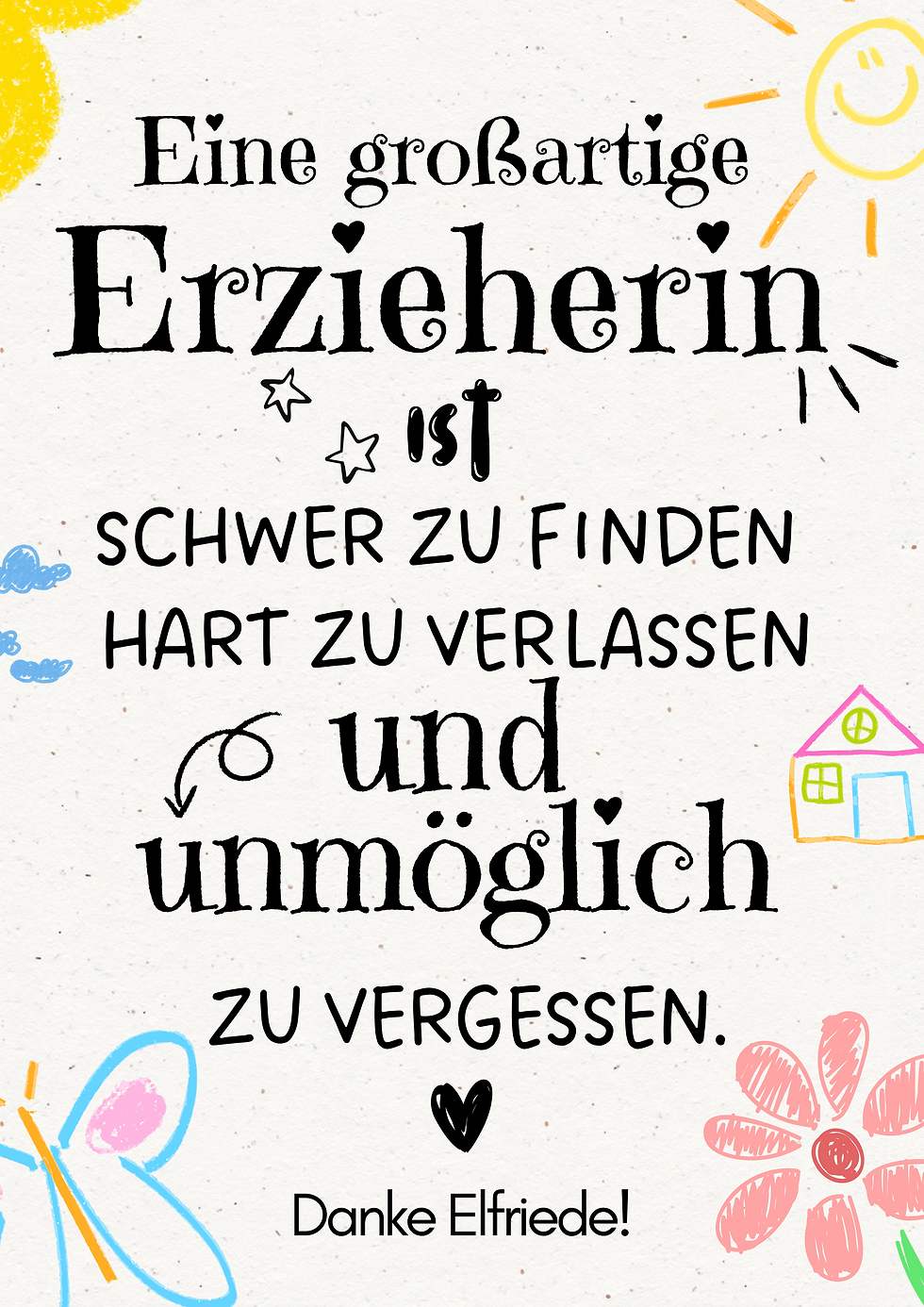 Miniaturbild: Samenpapierkarte "Erzieher/in"
