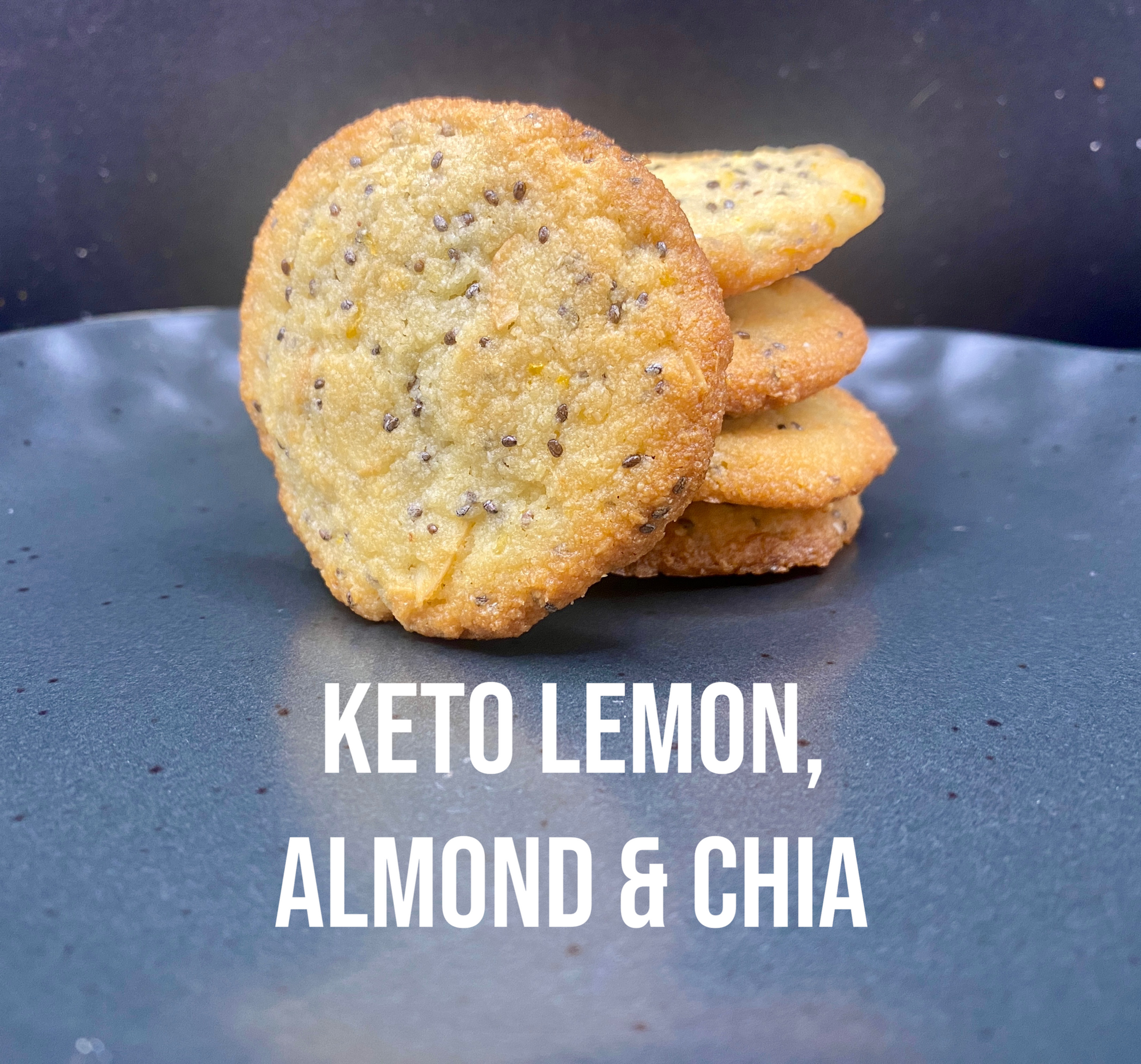 Keto Lemon, Almond & Chia Seed Bikkies