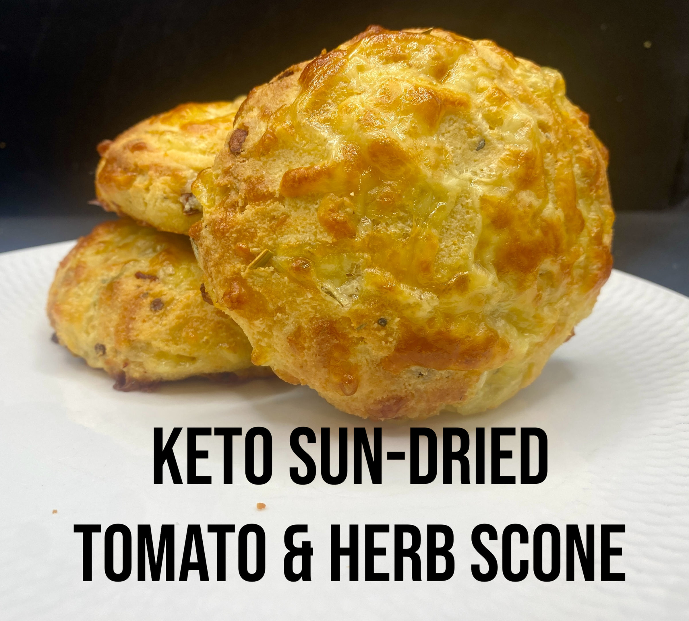 Keto Scones Sun-dried Tomato & Herb - 6 Scones - Full Batch
