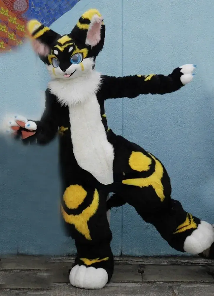 Premium Full-Fursuit (Cyber-Neon Edition) – „Voltage Spark“