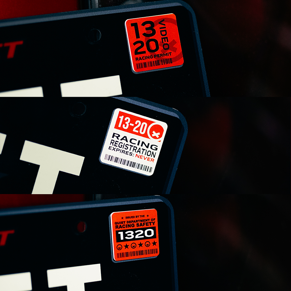 Thumbnail: Quiet x 1320Video - Racing Permit Plate