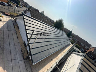 finished slate tile roof