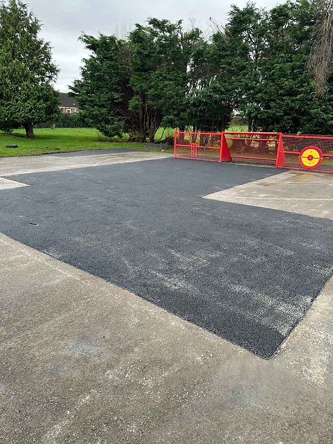 beautifully laid new driveway