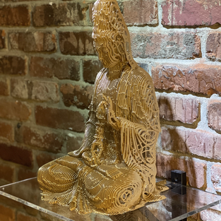 There is no essence-avalokiteśvara_2020_Paper, urethane clear on paper_41x25x28cm.HEIC