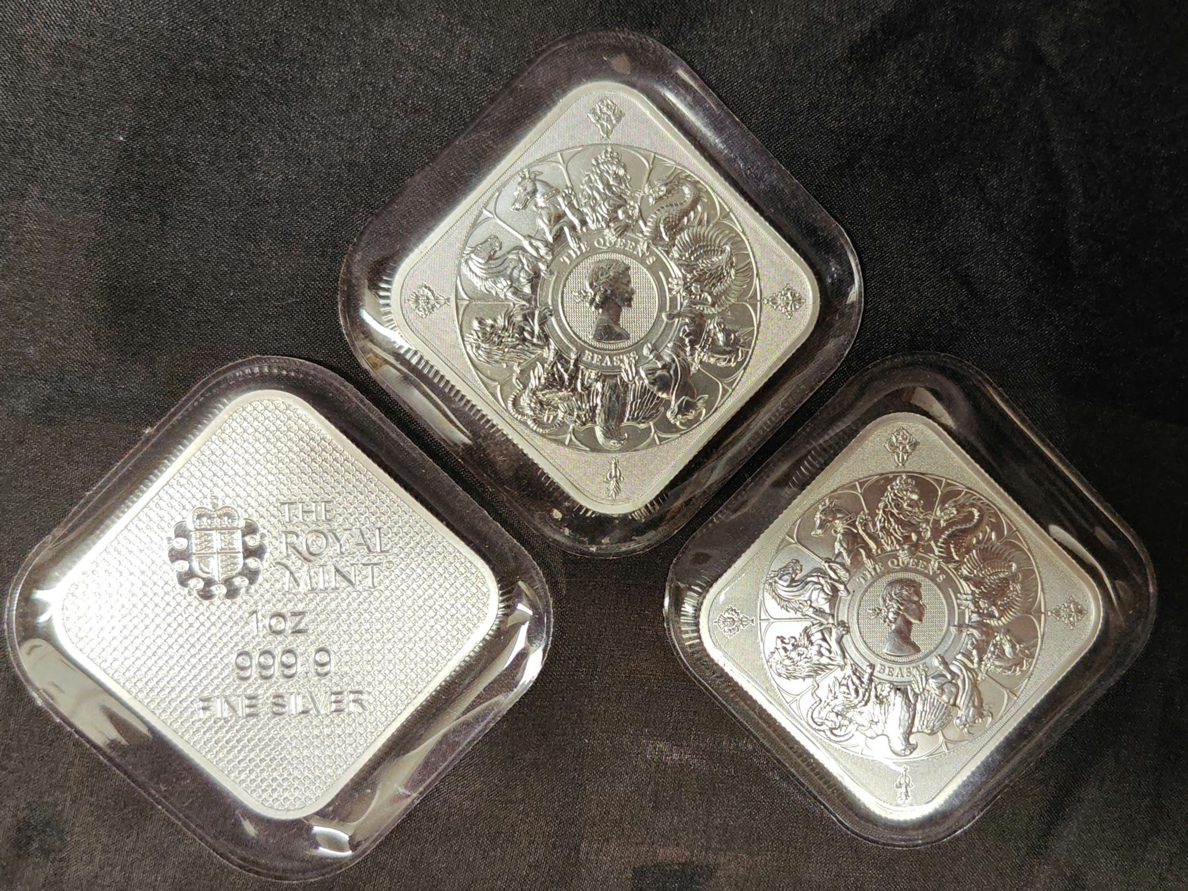 3 x 1oz Queens Beasts Completer Bars