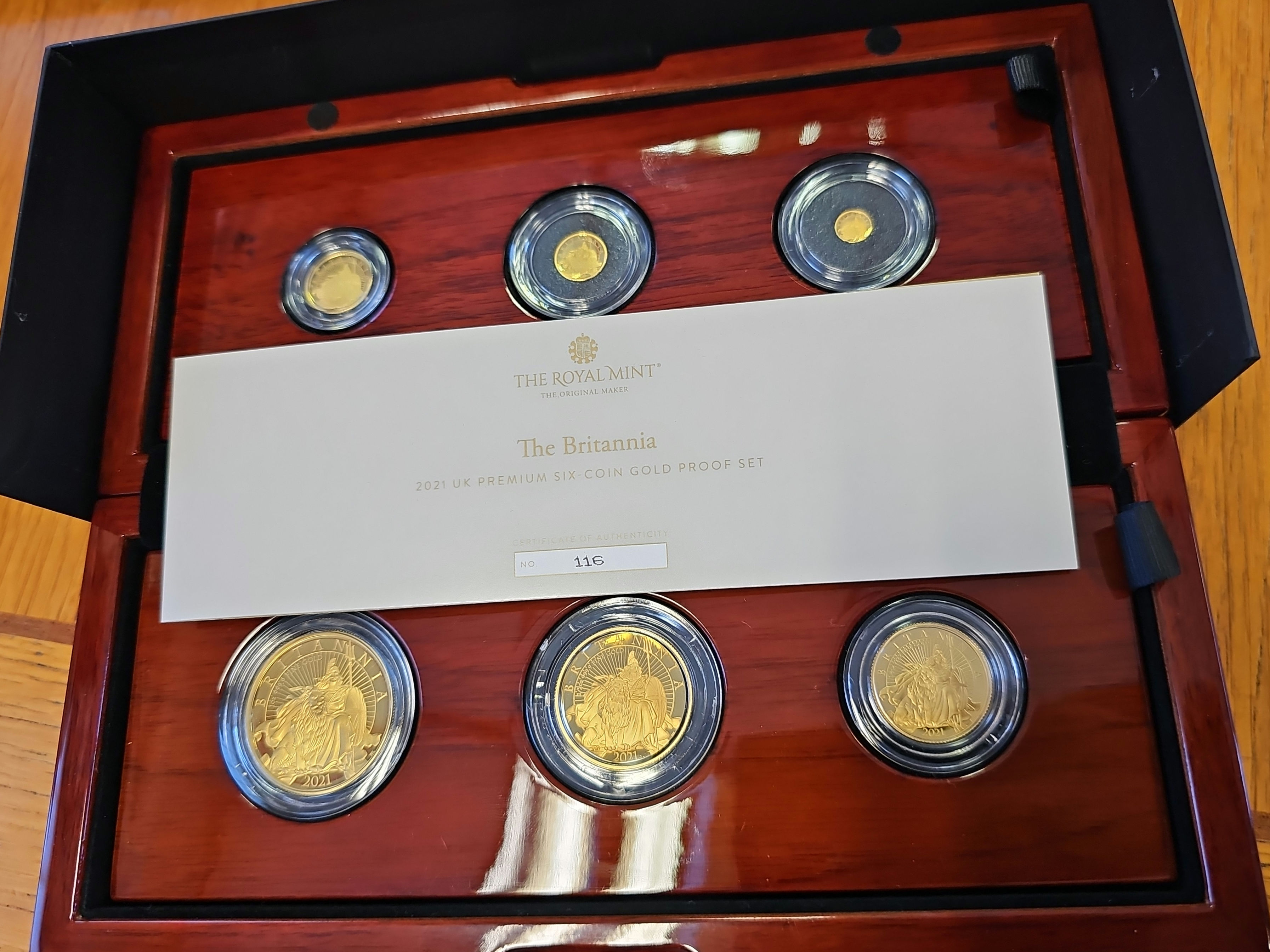 2021 24ct Gold 6 Coin Britannia Proof Set Royal Mint