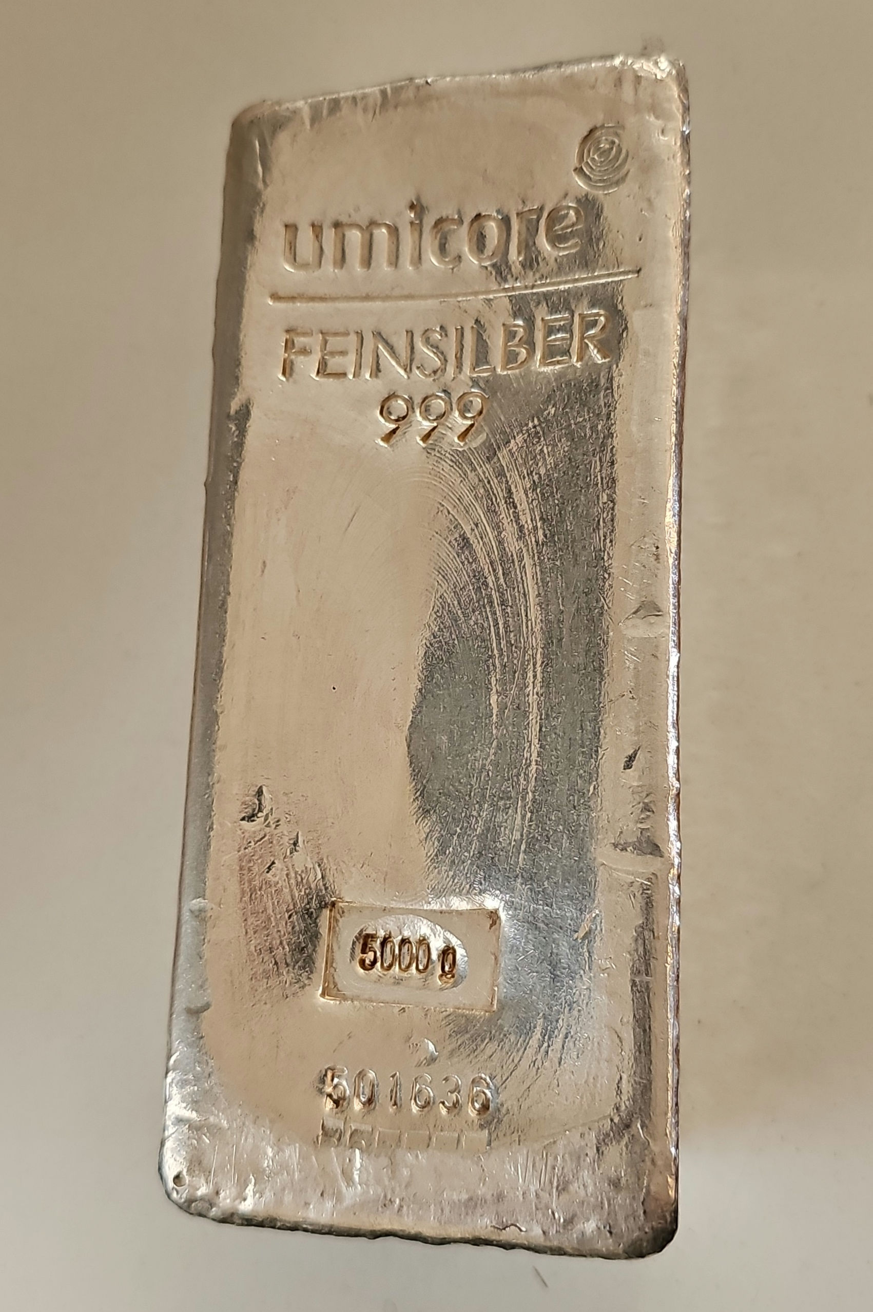 5kg Umicore Pure 999 Silver Bar