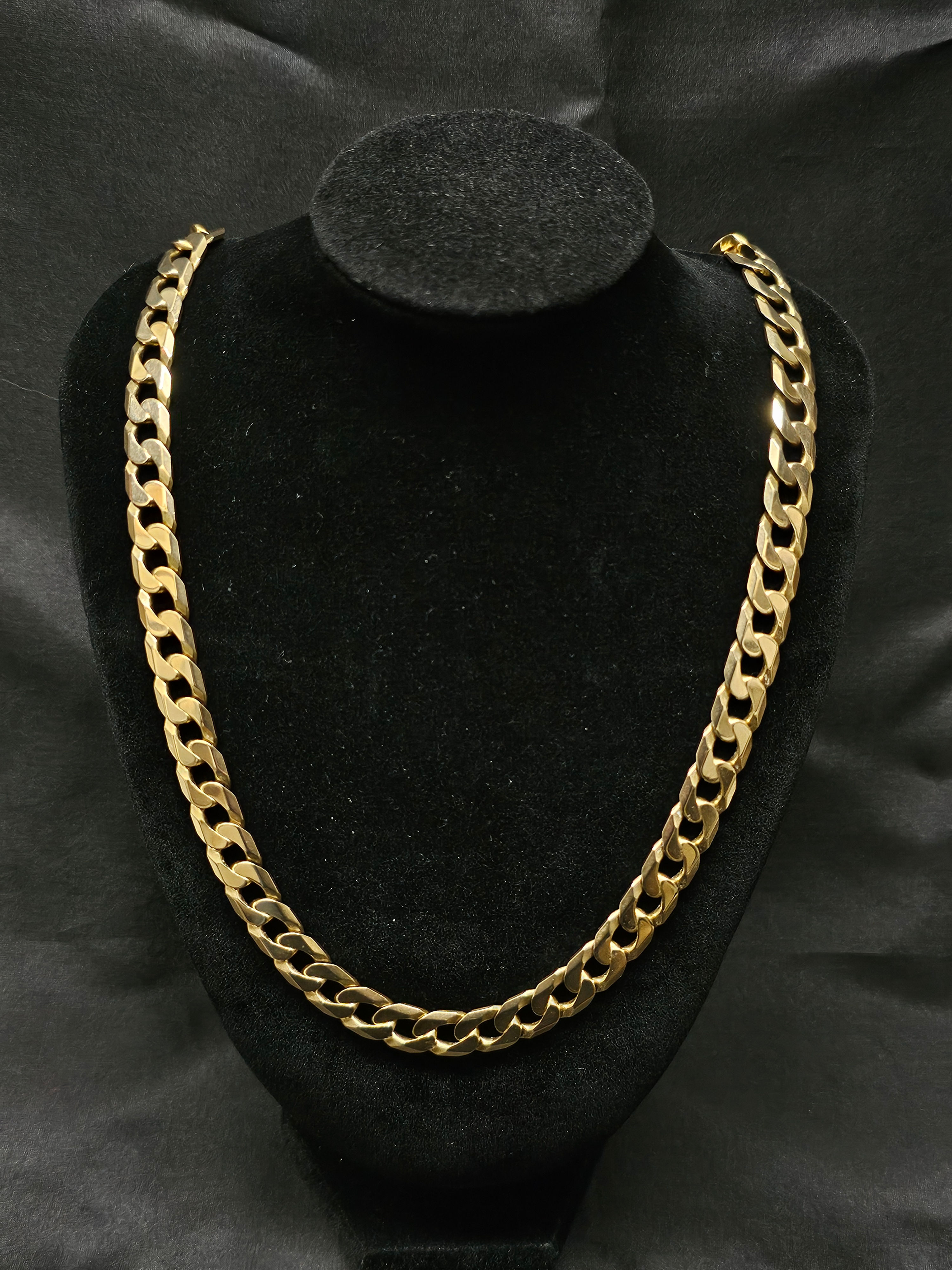 21" 9ct Gold Curbed Style Chain
