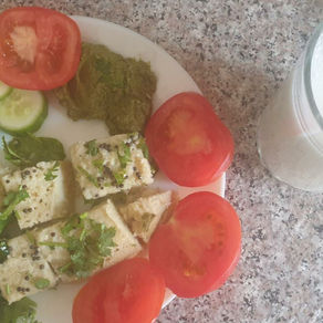 Healthy Moong - Quinoa Dhokla 