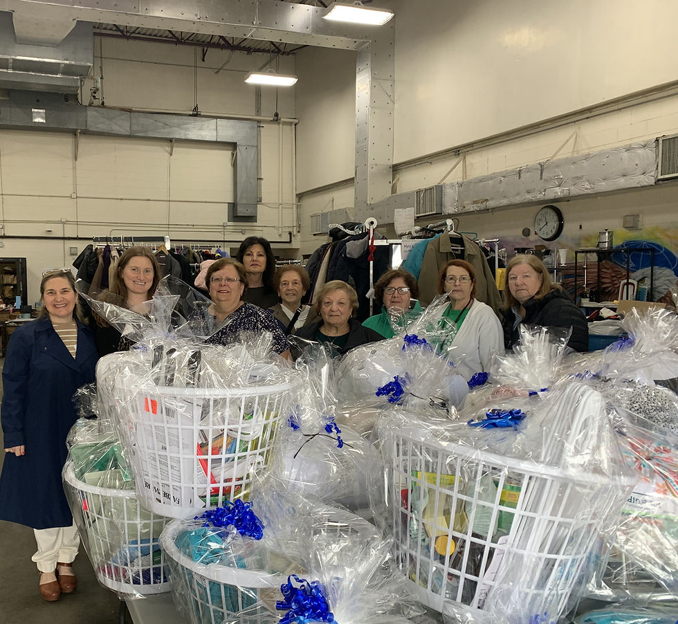 Led by Dawn Avento, Homemakers of Nassau County collected items for baskets, packing and donating them to the Long Island Coalition for the Homeless.