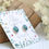 Thumbnail: Surgical stainless steel stud earrings in Teal, with real flower