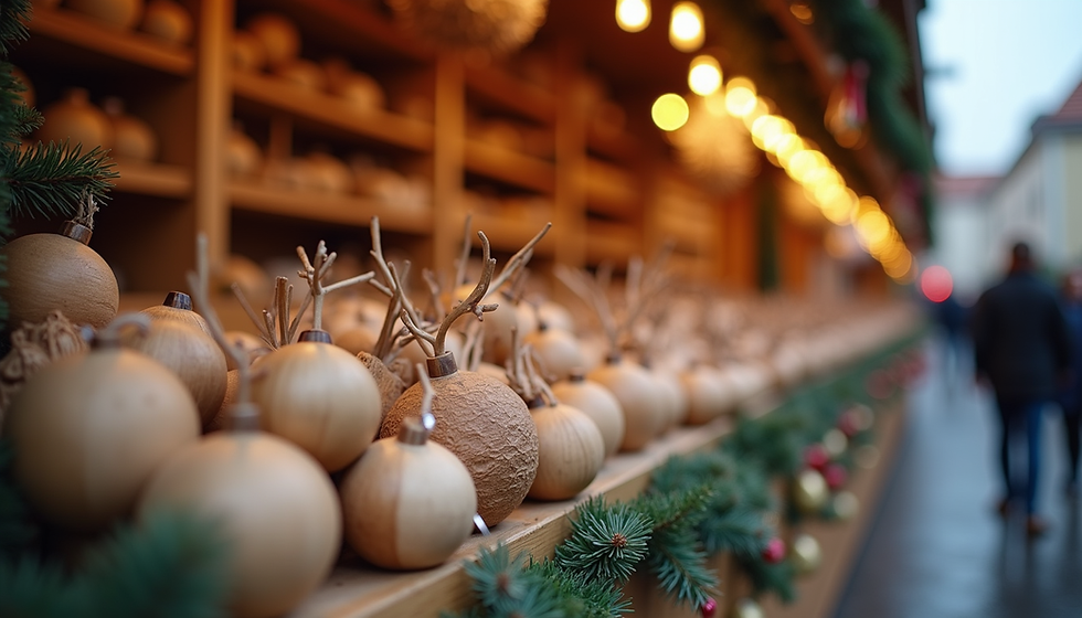 Handcrafter wooden ornaments