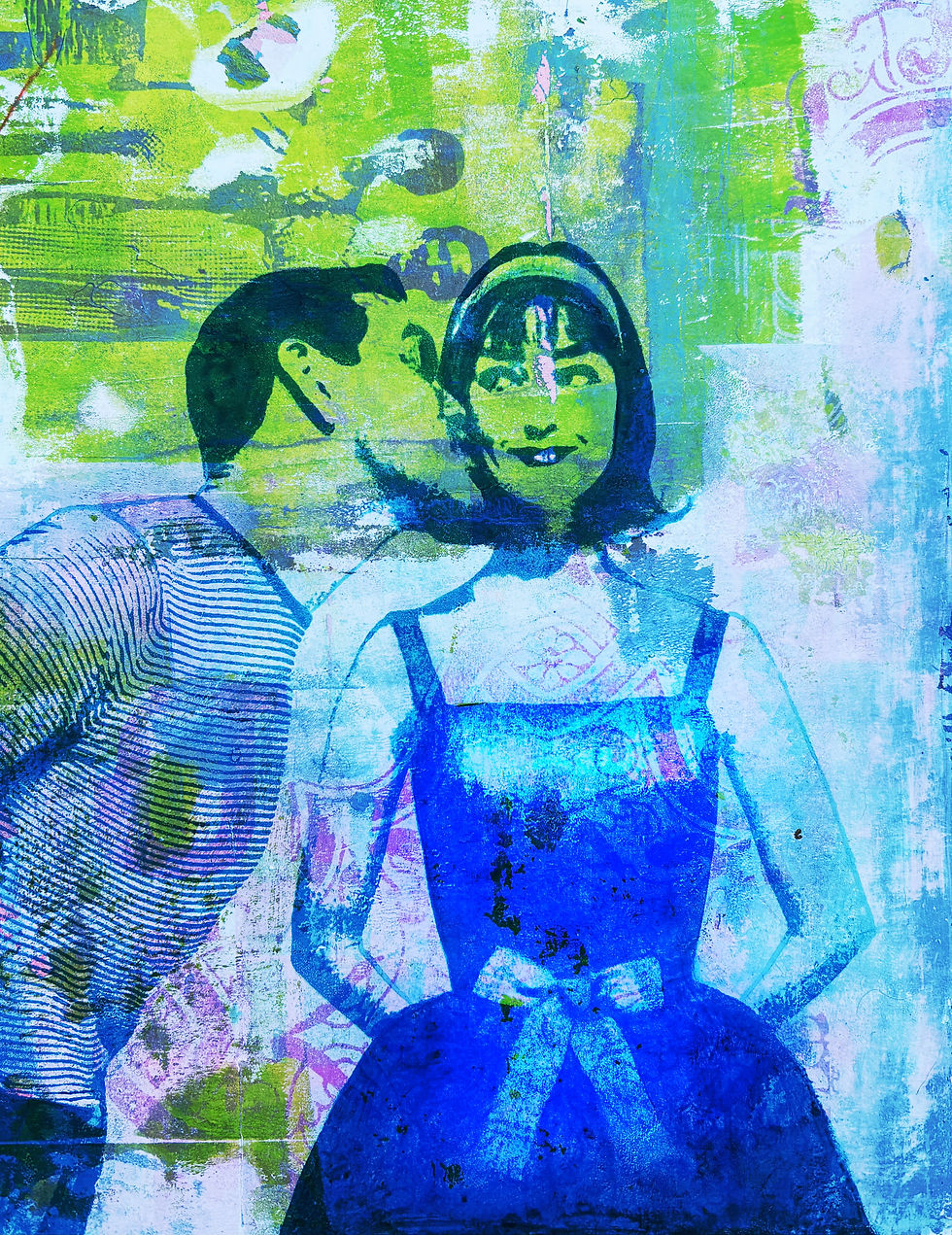 Gel Plate Printing: Image transfer