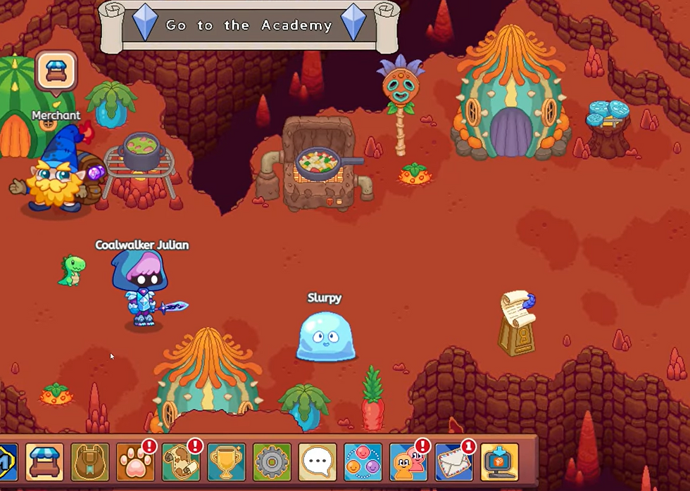 Prodigy game scene - go to the academy