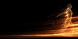 Vibrant burst-particles-fluids