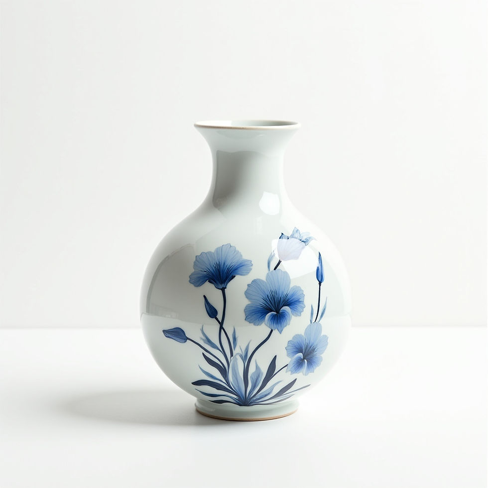 Porcelain Floral Vase