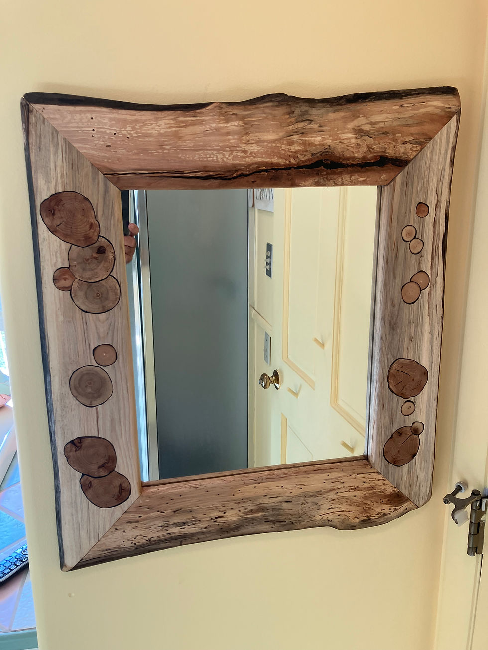# 24. Weathered maple with branch inlay.