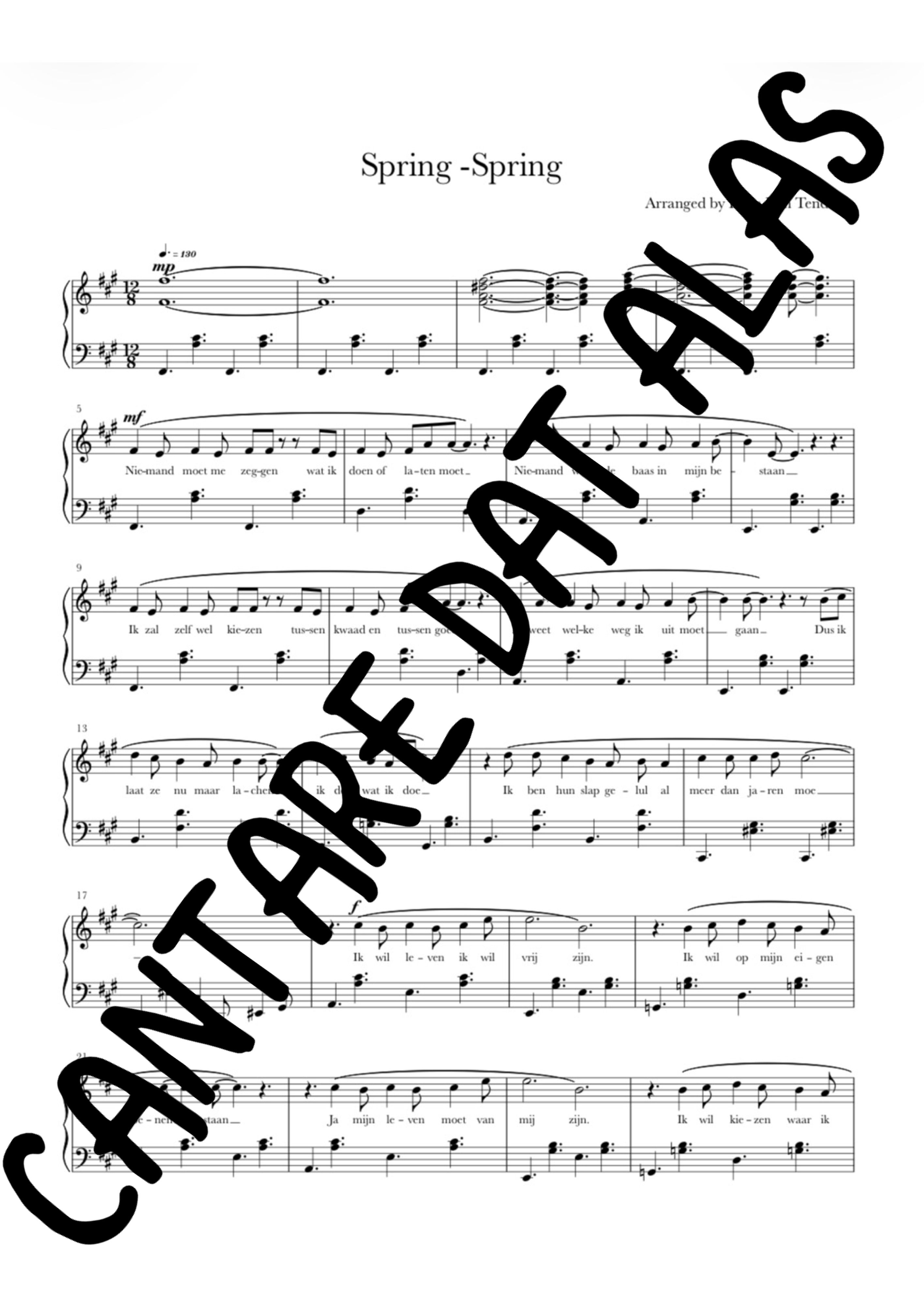 Spring (de wereld in), Spring - Piano Tutorial