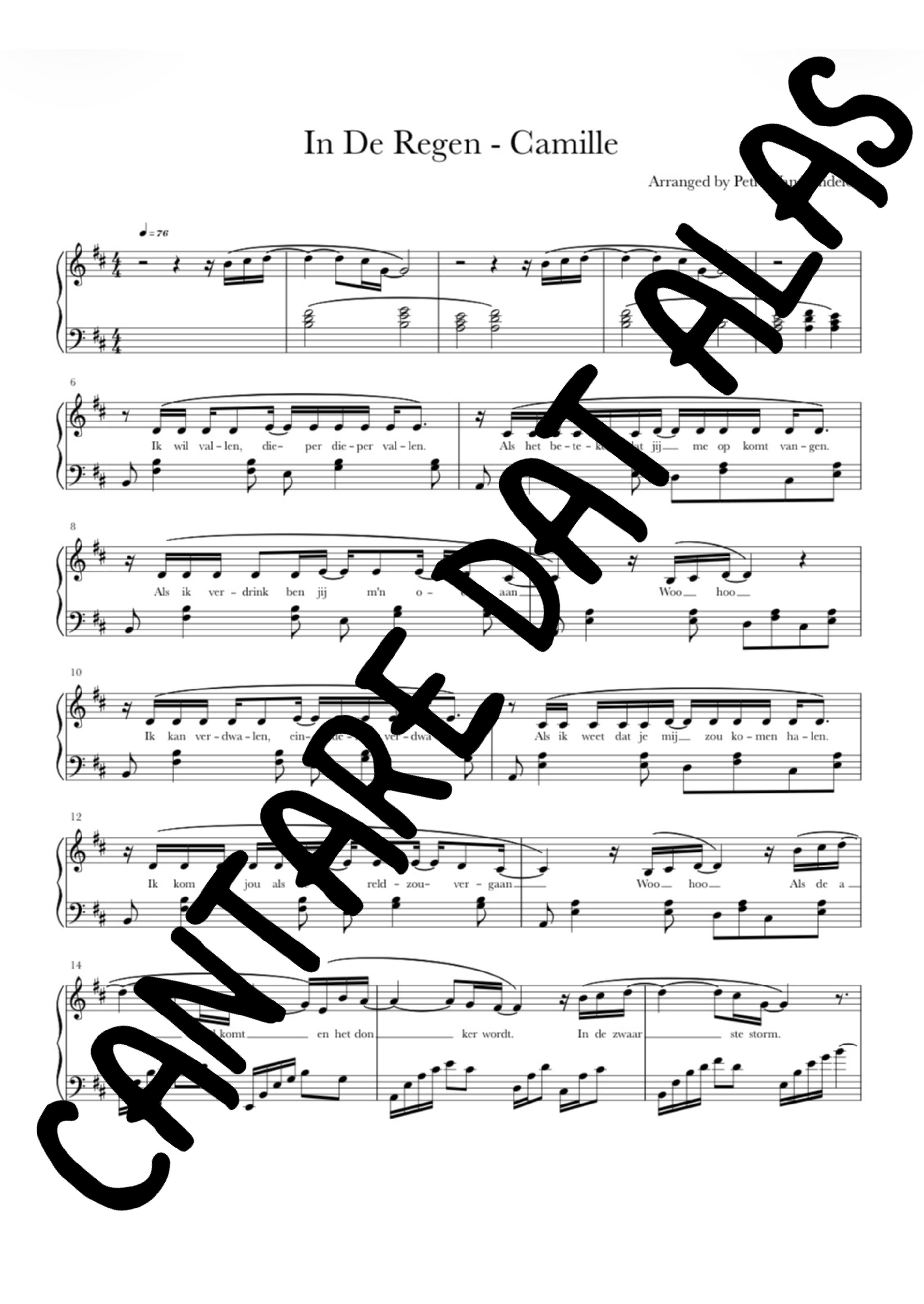 In De Regen, Camille - Piano Tutorial