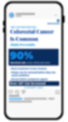 Healthcare social media content about colorectal cancer.
