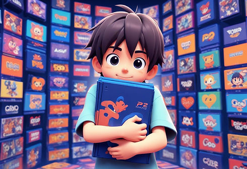 pikaso_texttoimage_adorable-cartoon-style-boy-hugging-his-ps2-games-a.jpeg
