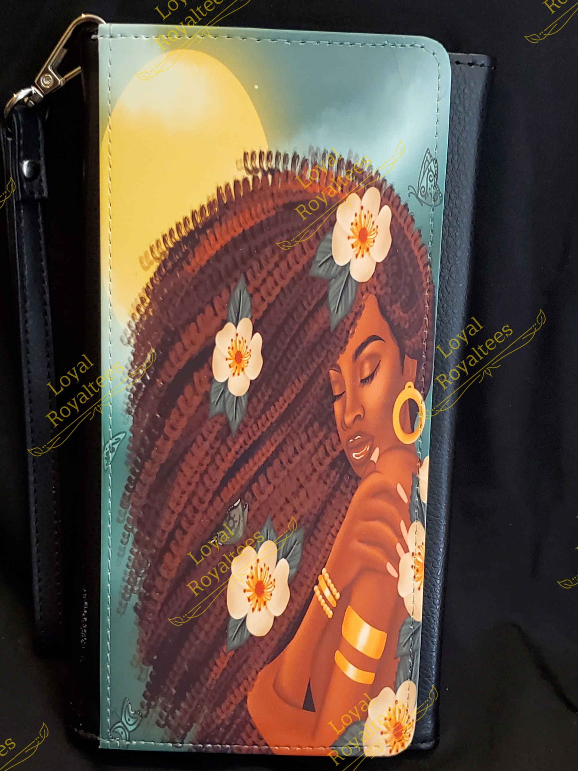 Flower Afro Queen Clutch Wallet