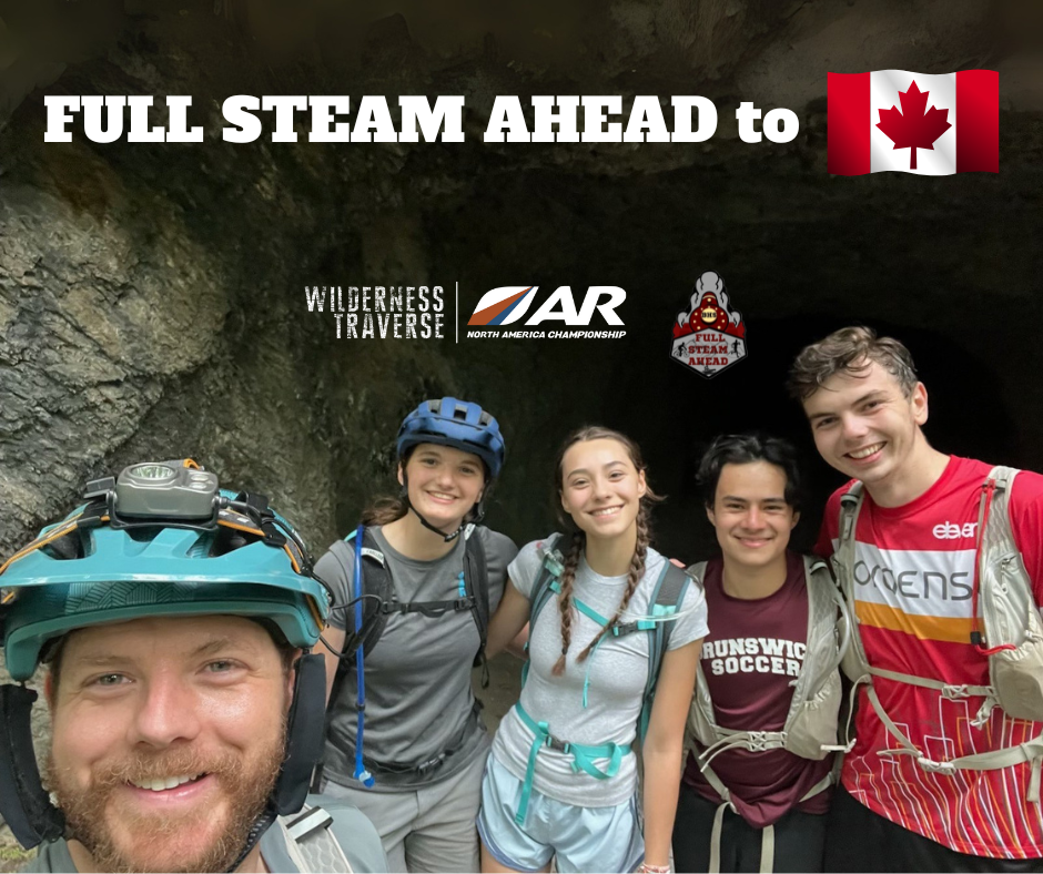 Team Full Steam Ahead with their coach, Mr. Johnson
