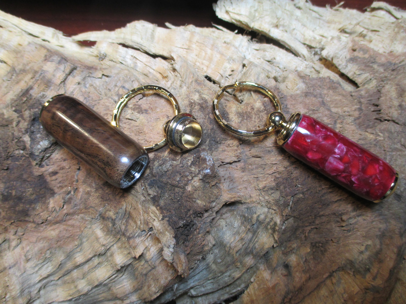 Wood and Acrylic Pill Holers