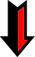Black and Red Down Arrow