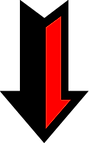 Black and Red Down Arrow