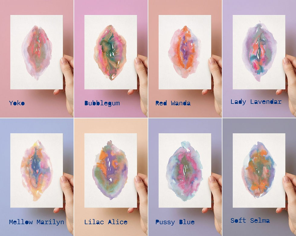 Miniaturbild: A3 Vulva Aquarell Poster