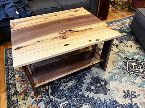 radius walnut and hickory glue up